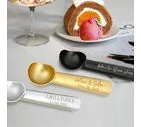 Cuillère à glace personnalisée - Cadeau de fête de mariage gravé sur mesure, cadeau pour elle, femme, maman, enfant, grand-père, cuisine (argent)
