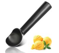 Cuillère à glace professionnelle en métal avec poignée confortable et facile à détacher - Passe au lave-vaisselle - Noir