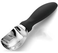 Cuillère à glace robuste avec poignée confortable - Cuillère à glace professionnelle pour gelato, sorbet, pâte à biscuits, melon, yaourt glacé - Passe au lave-vaisselle - Outil de cuisine en métal