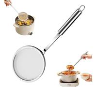 Cuillère à graisse en maille d'acier inoxydable, cuillère extra fine, louche fendue pour la cuisine, la friture, la sauce, l'huile et la graisse - Ustensile de cuisine