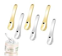 Cuillère à la crème, spatule cosmétique en métal | 6x petites spatules de soins de la peau | Applicateur de crème, outils de beauté, cuillère en métal pour le mélange, cosmétique faciale