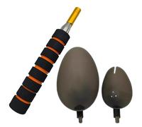 Cuillère à lancer d'appâts de pêche - Lanceur d'appâts de pêche de 76 cm | Pelle à appâts en acier inoxydable - Poignée réglable avec poignée antidérapante en mousse et têtes pour une utilisation