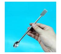 Cuillère à médicaments à double tête en acier inoxydable,Longueur 20 cm,Une cuillère à une extrémité, Une pelle à l'autre,Cuillère à réactif en acier inoxydable