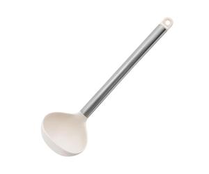 Cuillère à mélanger avec manche en acier inoxydable, résistante aux rayures et antiadhésive, ustensile de cuisine sûr pour cuisiner, pâtisser, servir et mélanger.
