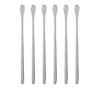 Cuillère à mélanger en acier inoxydable, tige de mélange de cire de 19,3 cm pour bricolage, savon, bougie, résine, ensemble d'outils de cuisine (argenté)