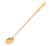 Cuillère à Mélanger Or à Long Manche Acier Inoxydable | Usage Polyvalent, pour Café, Miel et Sauces, Design Élégant, Prise Distante, Usage Quotidien
