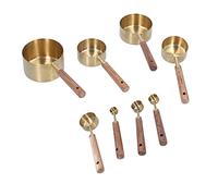 Cuillère à mesurer, 8 pièces avec poignée en bois Pichet à mesurer pour prendre du café pour prendre du lait en poudre