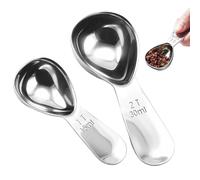 Cuillère à mesurer cuillère à café, 2 cuillères mesurer en acier inoxydable 15 ml/30 ml café 1 et 2 cuillères soupe pour thé sucre cadeaux de cuisine, ensemble de
