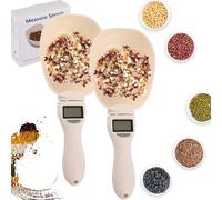 Cuillère à mesurer électronique avec conversion, cuillère à mesurer numérique, 800 g/0,1 g, haute précision avec écran LCD, outil de pesage domestique portable pour animaux de compagnie, chien, chat