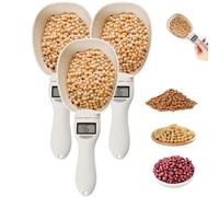 Cuillère à mesurer électronique avec conversion, cuillères à mesurer numériques de haute précision avec écran LCD, pour gadgets de cuisine, repas quotidiens et aliments pour animaux de compagnie 3pcs