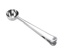 Cuillère à mesurer en acier inoxydable cuillère à café avec sac d'étanchéité Clip Spice lait en poudre Scoop échelle de cuisson cuillères outil de cuisine