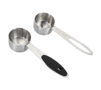 Cuillère à mesurer en acier inoxydable, cuillère à mesurer précise et Durable pour café et thé en poudre, pour la cuisine, les voyages, usage domestique, 14x4cm, 2 paquets