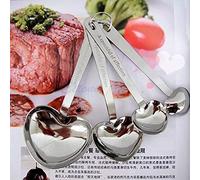 Cuillère à mesurer en acier inoxydable en forme de cœur pour lait en poudre, cuillère de cuisson pour la maison, la cuisine, la boulangerie, le pain, le gâteau, les cuillères à mesurer en acier