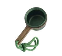 Cuillère à mesurer la poudre avec manche en, Dark green short han | Outil de mesure à manche en bois avec cuillère à café en poudre de 12g, adapté à diverses Machines à café,