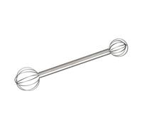 Cuillère à miso à double tête en acier inoxydable - Outil de mélange précis pour la préparation de soupe faite à la main - Cuillère à mélanger hygiénique en acier inoxydable 304