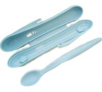 Cuillère à nourriture souple Tupperware pour enfants bleu clair
