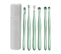 Cuillère À Oreille - Extracteur De D'oreille, Bâton De Nettoyage | Utilise Largement Jeu D'écouteur En Silicone 6x Avec Boîte De Transport, Outil D'otoscope Portable, Dissolver De Cir