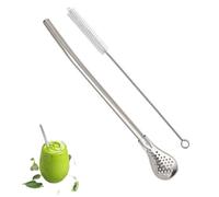 Cuillère à paille amovible, passoire, mélangeur, cuillère filtrée de 1,2 x 1,7 cm, paille filtrée en acier inoxydable - Paille filtrée multifonctionnelle, sûre et portable pour boissons en vrac, soupe