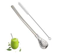 Cuillère à paille - Filtre en acier inoxydable agitateur en acier inoxydable - pailles de bombes à thé à feuilles lâches multifonctionnelles et sûres