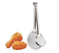 Cuillère à passoire en acier inoxydable à mailles fines - Passoire 2 en 1 - Écumoire réutilisable en acier inoxydable pour barbecue et frit