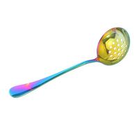 Cuillère à Passoire en Acier Inoxydable, Louche Ajourée pour Service | Dosage Précis, Écumage D’huile et Filtrage de Soupe Chaude, Manche Ergonomique, Bords Polis