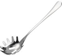 Cuillère à pâtes en acier inoxydable - Cuillère à spaghetti - Fourchette à spaghetti avec poignée ergonomique - Ustensile de cuisine (argenté)