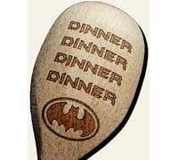 Cuillère à pâtisserie en bois inspirée de Batman - Cadeau d'anniversaire