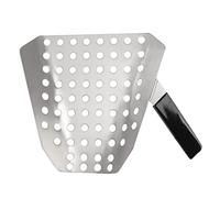 Cuillère à pop-corn en acier inoxydable pour frites et biscuits | Pelle à frites, entonnoir à poignée droite avec trous pour magasin de cinéma