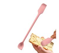 Cuillère à restes en silicone | 26 x 2,8 cm Cuillère double cuillère en silicone | Petite spatule en silicone flexible | Mini spatule | Pour confiture, gâteau, crème, beurre, glaçage et lotion