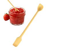 Cuillère à restes en silicone | 26 x 2,8 cm Cuillère double cuillère en silicone | Petite spatule en silicone flexible | Mini spatule | Pour confiture, gâteau, crème, beurre, glaçage et lotion