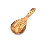 Cuillère à riz de 25 cm - Cuillère de service - Ustensile de cuisine fait à la main en bois d'olivier
