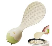 Cuillère à riz debout en forme de coquille d'œuf avec surface antiadhésive, pagaie de riz autoportante en polypropylène de qualité alimentaire pour l'hygiène de la cuisine, résistante à la chaleur et