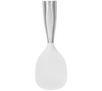 Cuillère à Riz Debout et Silicone Blanc en Acier Inoxydable | Sert Facilement le Riz Cuit, Limite les Résidus Plan de Travail, Rangement Pratique Près des Ustensiles