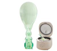 Cuillère à riz debout - Poignée de lapin transparente - Outil de cuisine multifonction - Ustensile polyvalent pour pelle, mélanger, servir, remuer, cuire, saladier, marmite, buffet et cuisine