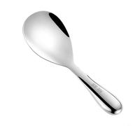 Cuillère à riz en acier inoxydable avec poignée ergonomique conçue pour servir du riz, de la soupe et des légumes, résistante à la chaleur et passe au lave-vaisselle (A)