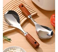 Cuillère à riz en acier inoxydable, pelle à riz en acier inoxydable, cuillère de cuisine antiadhésive pour la cuisine, la sauce, la soupe, la salade, la vinaigrette, le riz