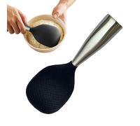 Cuillère à riz en bois | Cuillères de service antiadhésives | Service debout en silicone | Ustensiles de cuisine résistants à la chaleur | Ustensiles de cuisine multifonctionnels pour soupe