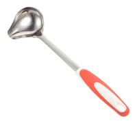 Cuillère à Sauce Cuisine en Acier Inoxydable, Manche Antidérapant | Bec Verseur Incliné, Surface Polie Lisse, Trou Suspendre, Prise Confortable, pour Service et Usage Quotidien