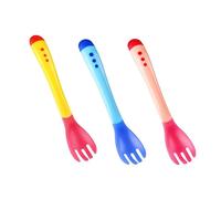 Cuillère À Soupe À Détection De Température Pour L'alimentation Des Bébés, Cuillère À Changement De Température, Couverts Pour Bébés, Fourchette Cuillère En Silicone Souple
