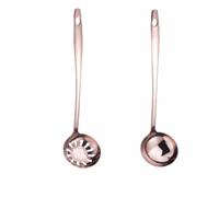 Cuillère à soupe Écumoire Cuillère qui fuit, ensemble de louche à marmite, soupe en acier inoxydable pour la Cuisine(Colour 1)