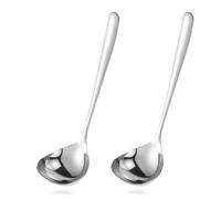Cuillère à soupe en acier inoxydable 304 usage commercial et domestique Manche extra-long résistant à la chaleur, cuillère de cuisine durable pour soupes mijotées, sauces cuisson et service