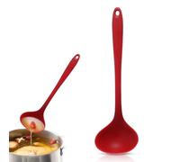 Cuillère à soupe en silicone, cuillères à soupe en silicone de 11,2 pouces pour cuisiner cuillère à soupe à cuillère anti-adhésive pour cuisiner