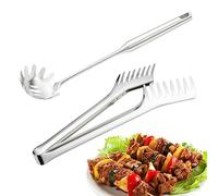 Cuillère à spaghetti - Cuillère à spaghetti et pince à pâtes | Ustensiles de service en acier inoxydable avec prise en main confortable, pelle à pâtes pour la cuisson des spaghettis et nouilles