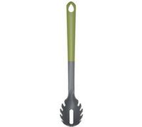 Fackelmann Cuillère à spaghettis 687052 - plastique écosourcé, fonction dosage, vert 32x6 cm