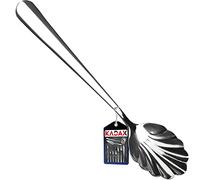 Cuillère à sucre pratique KADAX en acier inoxydable, cuillère vintage pour sucrier, cuillère à café en forme de coquille, cuillère à moka, cuillère à gâteau en argent (L: 14cm, argent)