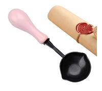 Cuillère à tampon de sceau de - Cuillère à antiadhésive, manche en bois résistant à la chaleur, double bec verseur | Idéal pour les enveloppes, les invitations, le travaux manuels