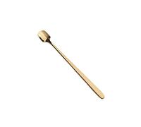 Cuillère à Tartine Thé Café Cuillères Au Miel Long Handle Acier Inoxydable Fruit Dessert Cuillère à Boire Cuillère à Café Pour la Vaisselle de Cuisine (2Pcs Sliver, 17Cm), GYDHJSSJ, 2pcs d'or, 15