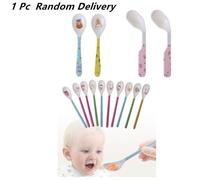 Cuillère À Tête Droite Pour Bébé, 1 Pièce, Formation À L'alimentation, Couverts, Vaisselle, Enfants En Bas Âge, Fournitures D'apprentissage En Toute Sécurité