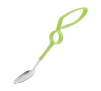 Cuillère Adaptative Anti-tremblement pour Seniors et Handicapés, Verte | Poignée Anti-secousse, des Éclaboussures, Acier Inoxydable et Plastique, Usage Maison ou Institution