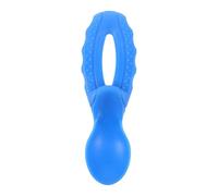 Cuillère Adaptative Bleue en Silicone, Manche Rond, pour Adultes | Usage en Établissements Psychiatriques et Prisons, Design Flexible, Format Léger